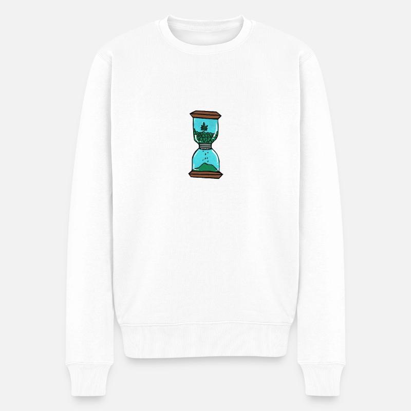 beuh 1 Minute - Männer Premium Bio Pullover - Weiß
