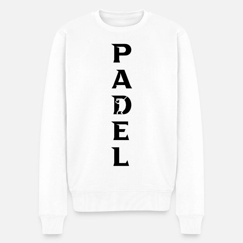 Padel - Männer Premium Bio Pullover - Weiß