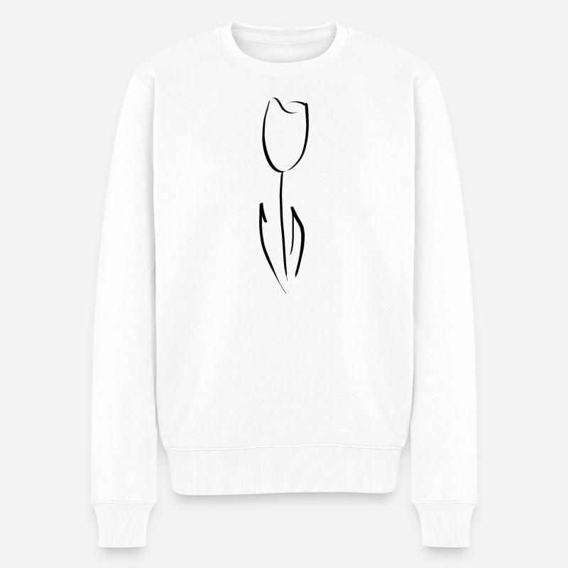 Tulipe - Pull Premium bio Homme - blanc