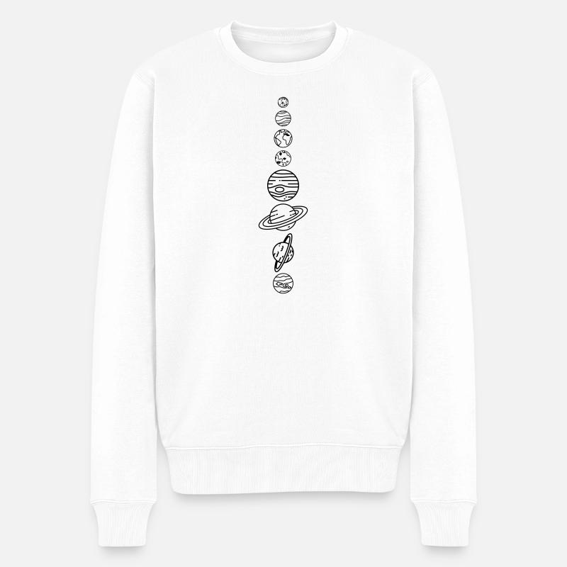 Solar System Planets – Solar System Space - Men's Premium Organic Jumper - white