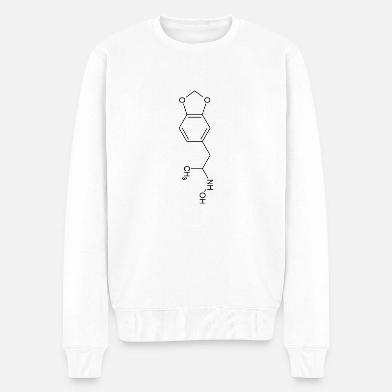MDMA Strukturformel - Männer Premium Bio Pullover - Weiß