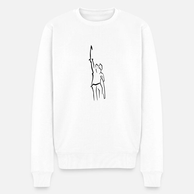 Hermann - Männer Premium Bio Pullover - Weiß