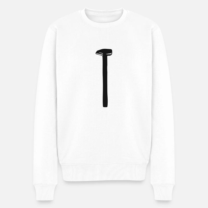 Sledgehammer - Pull Premium bio Homme - blanc