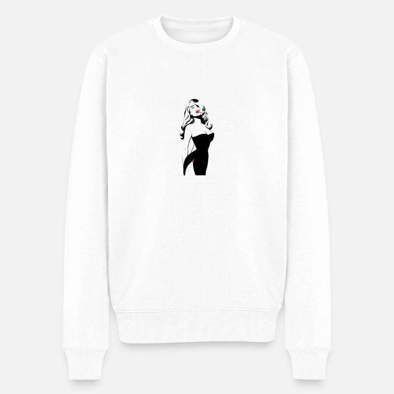 Regardez-moi alors... - Pull Premium bio Homme - blanc
