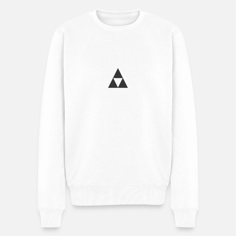 Tri-Force - Männer Premium Bio Pullover - Weiß