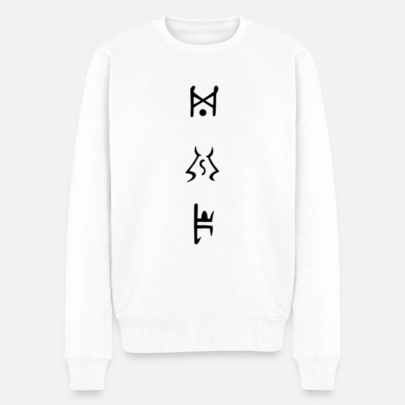 d2r runenwort enigma - Männer Premium Bio Pullover - Weiß