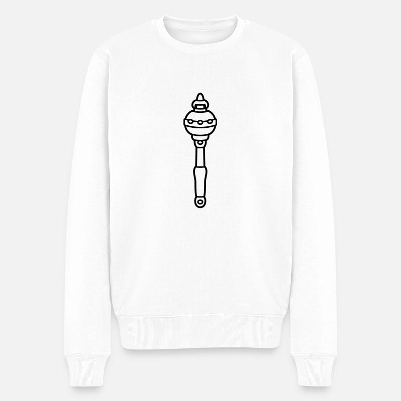 Stab Cool Zepter - Männer Premium Bio Pullover - Weiß