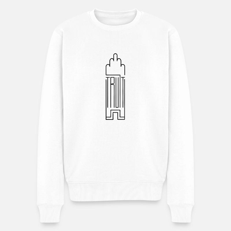 Trust in Tower - Männer Premium Bio Pullover - Weiß