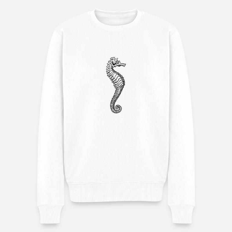 Meerestiere - Männer Premium Bio Pullover - Weiß