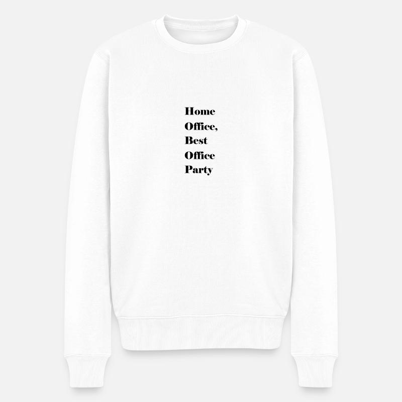 Homeoffice - Männer Premium Bio Pullover - Weiß