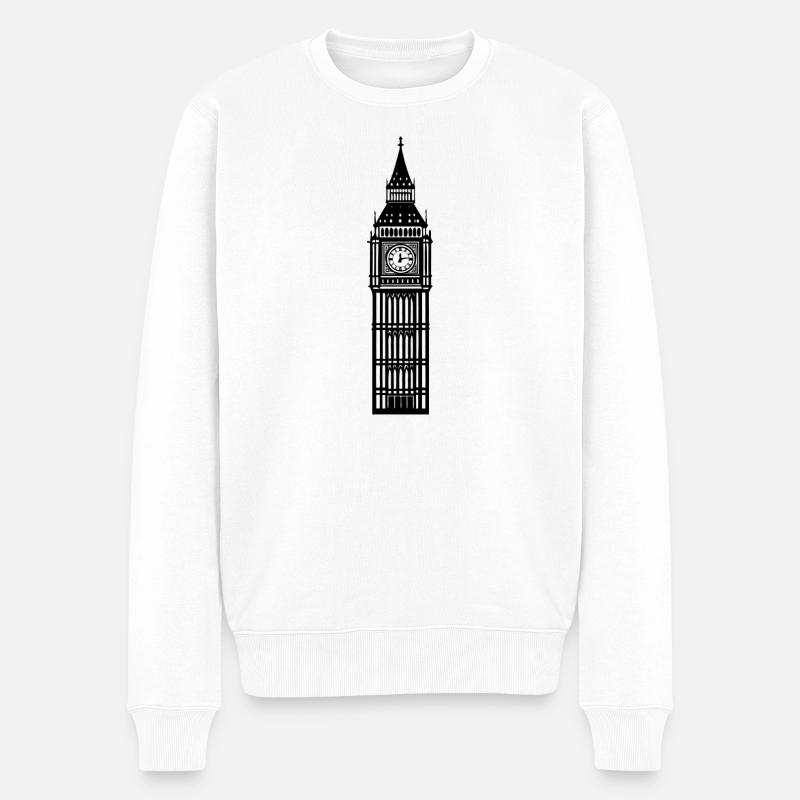 Big Ben - Männer Premium Bio Pullover - Weiß
