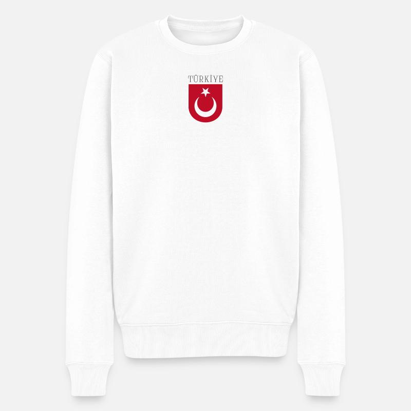 Türkei Türkiye  - Männer Premium Bio Pullover - Weiß