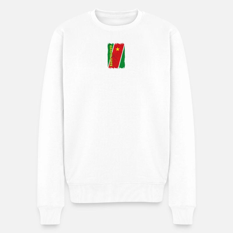 Drapeau de Guadeloupe - Pull Premium bio Homme - blanc