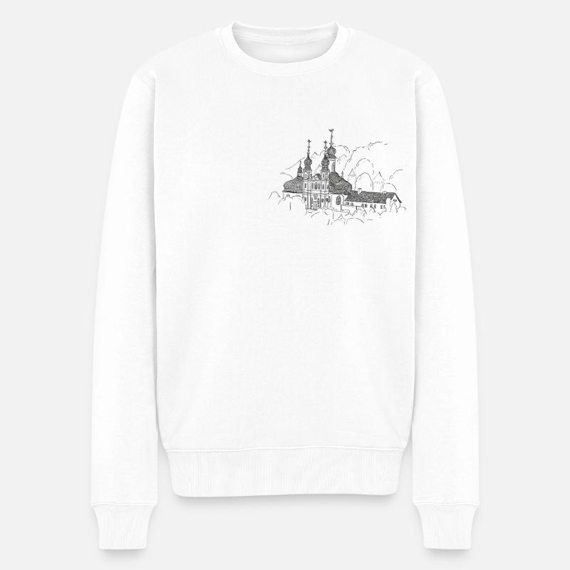 Würzburg Käppele - Männer Premium Bio Pullover - Weiß