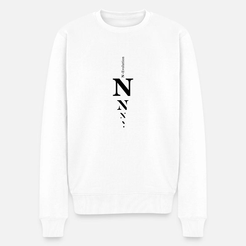 N - Männer Premium Bio Pullover - Weiß