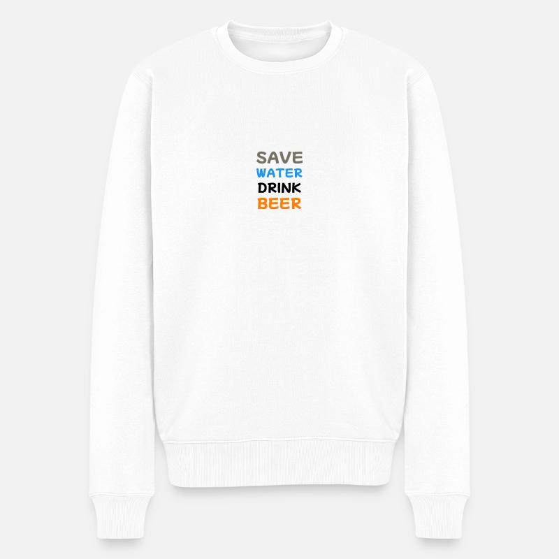 Bier Bier - Männer Premium Bio Pullover - Weiß