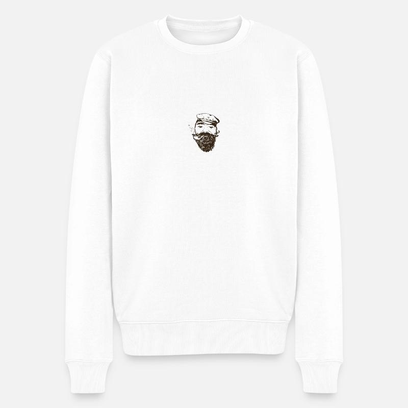 marin - Pull Premium bio Homme - blanc