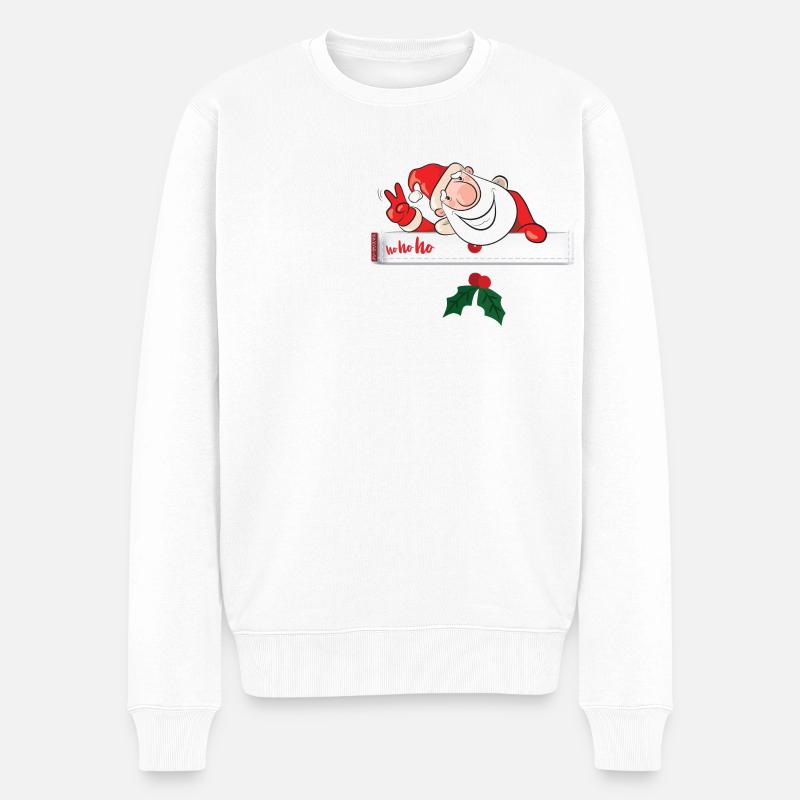 Christmas - Männer Premium Bio Pullover - Weiß