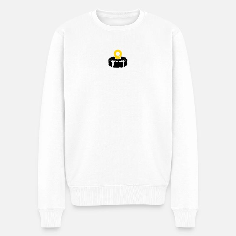 Pêche à aimants miniers Passe-temps - Pull Premium bio Homme - blanc