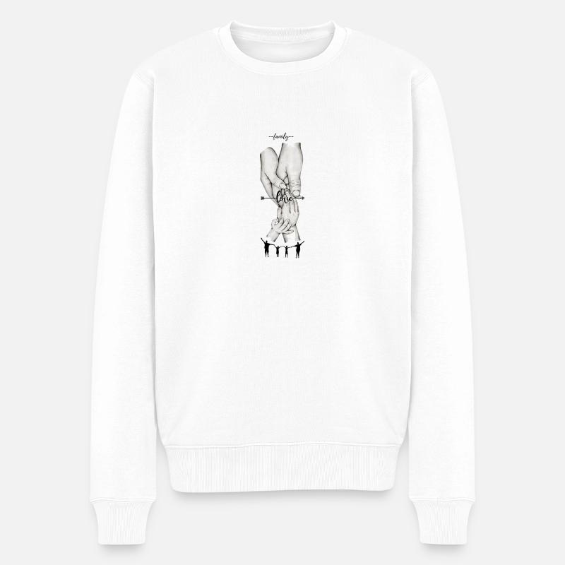 Family Love - Männer Premium Bio Pullover - Weiß