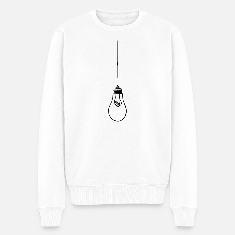 Lampe ampoule cravate - Pull Premium bio Homme - blanc