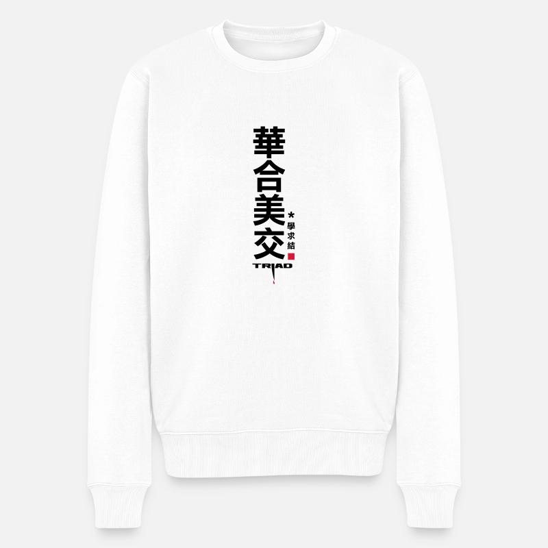 triad - Männer Premium Bio Pullover - Weiß