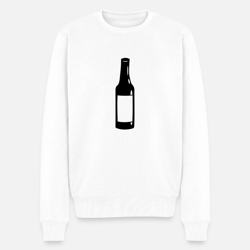 Bier / Flasche Design - Männer Premium Bio Pullover - Weiß