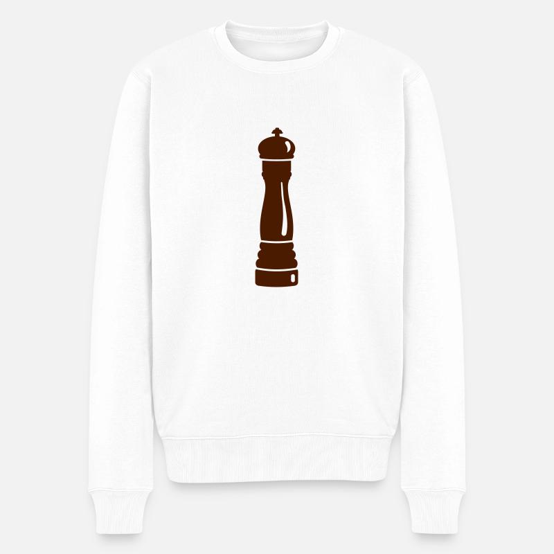 Pfeffer - Männer Premium Bio Pullover - Weiß