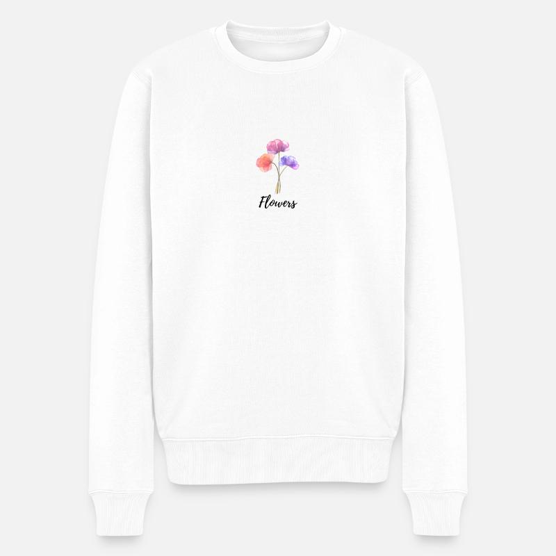 Fleur - Pull Premium bio Homme - blanc