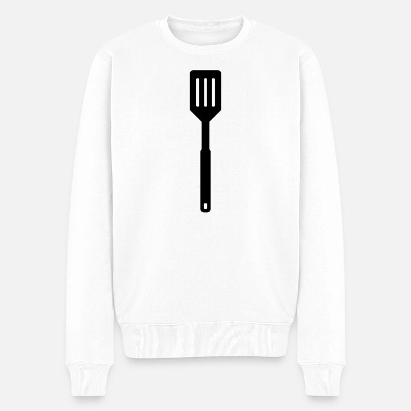 Spatule de cuisine - Pull Premium bio Homme - blanc