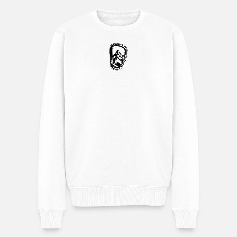 Design-Upload erforderlich - Männer Premium Bio Pullover - Weiß
