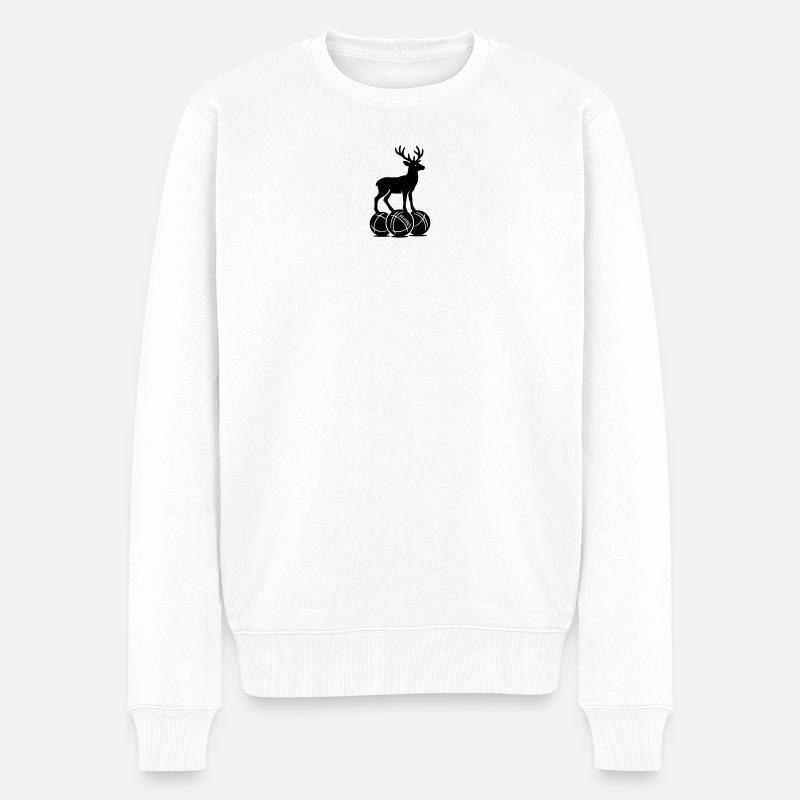 Bock auf Boule - Männer Premium Bio Pullover - Weiß