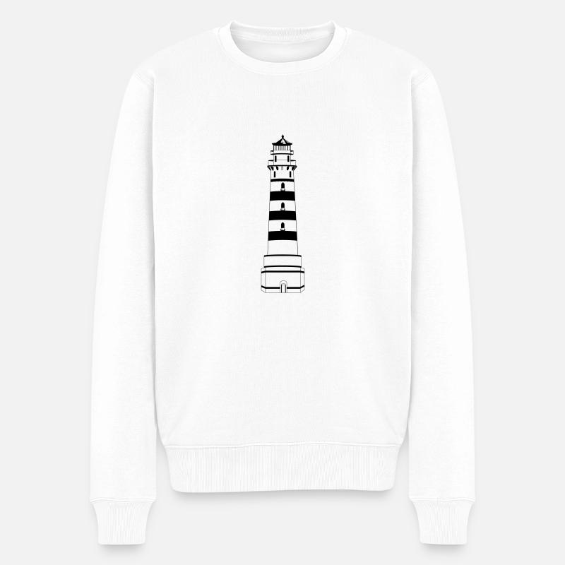 phare - Pull Premium bio Homme - blanc