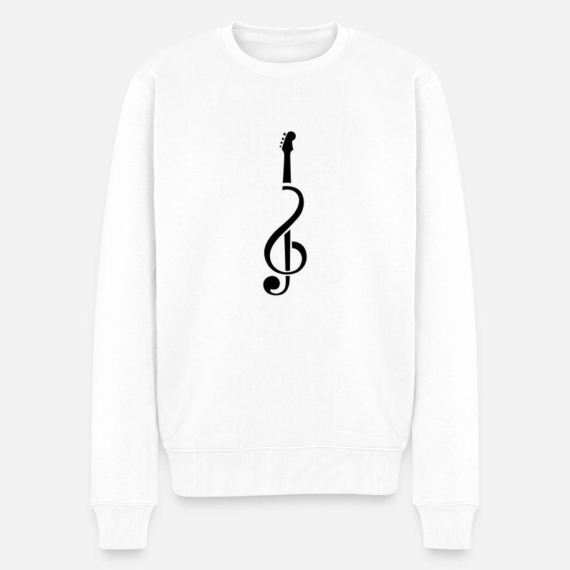 note - Männer Premium Bio Pullover - Weiß