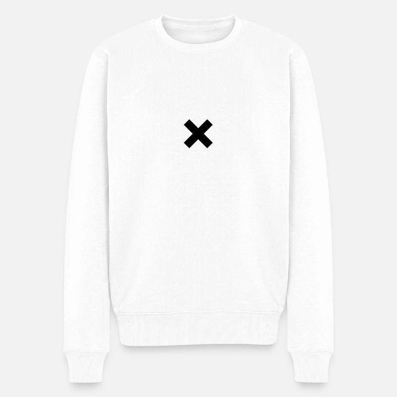 X Design - Männer Premium Bio Pullover - Weiß