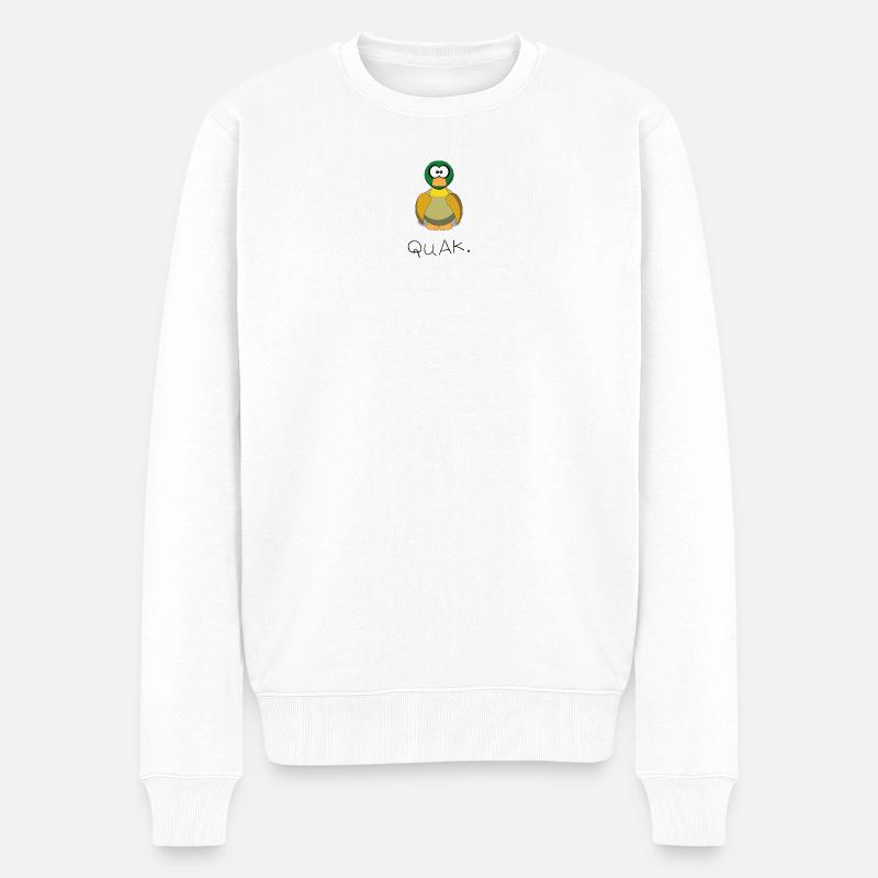 Quak - Männer Premium Bio Pullover - Weiß