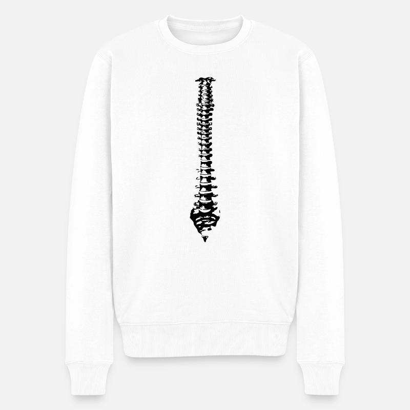 Rückgrat - Männer Premium Bio Pullover - Weiß