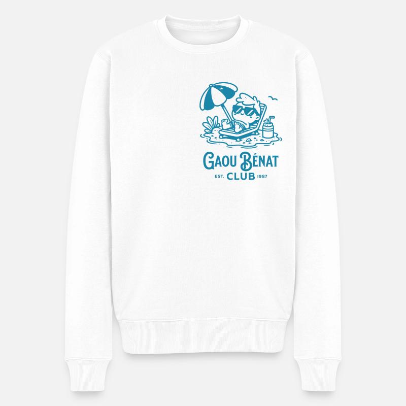 Verein Gaou Bénat - Männer Premium Bio Pullover - Weiß