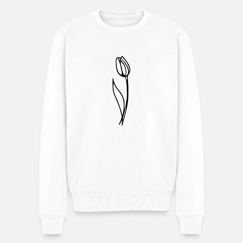 Tulipe - Pull Premium bio Homme - blanc
