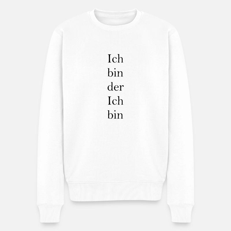 Ich bin der Ich bin - Männer Premium Bio Pullover - Weiß