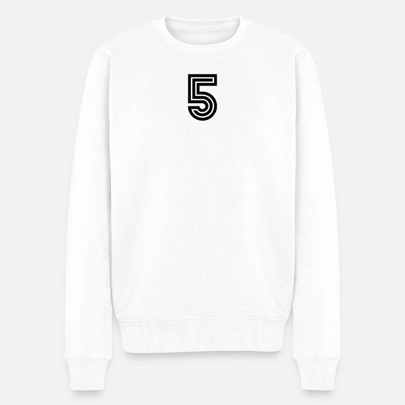 5. 5 JAHRE. 5. JAHRESTAG. 5 JAHRE JUBILÄUM - Männer Premium Bio Pullover - Weiß