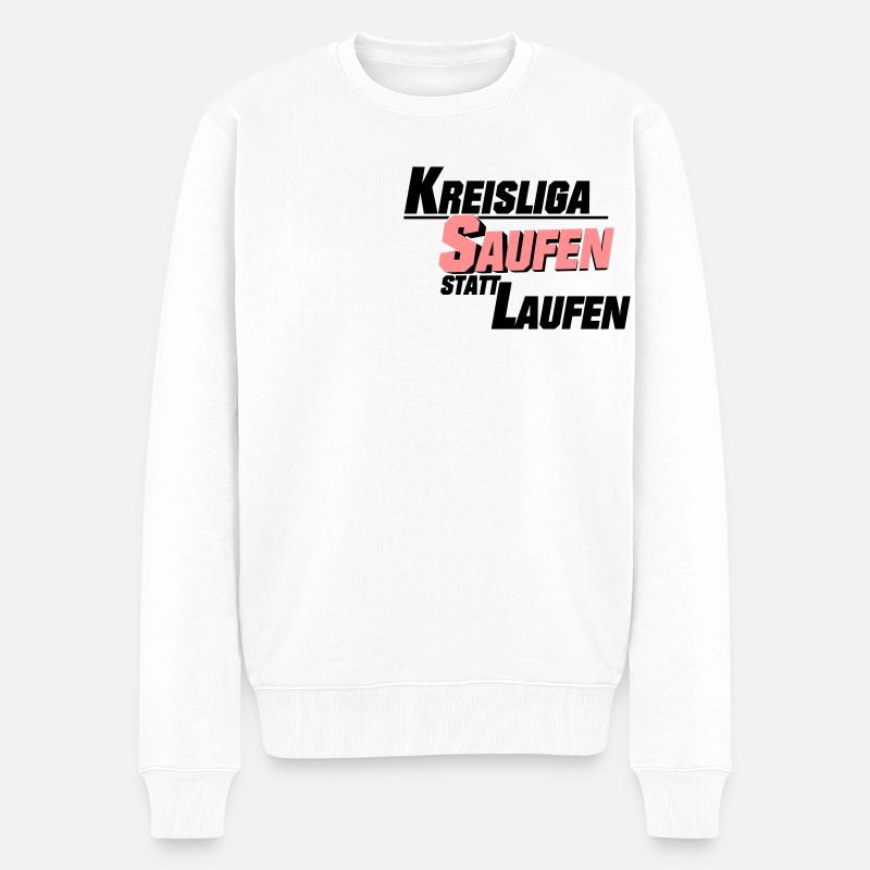 kreisliga_saufi - Männer Premium Bio Pullover - Weiß