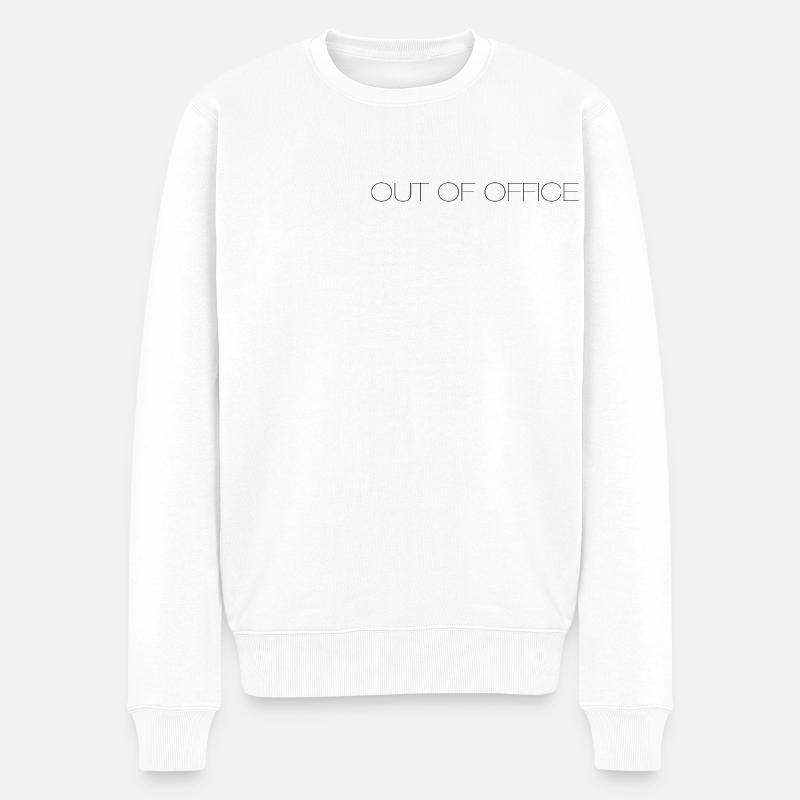 Out Of Office - Männer Premium Bio Pullover - Weiß
