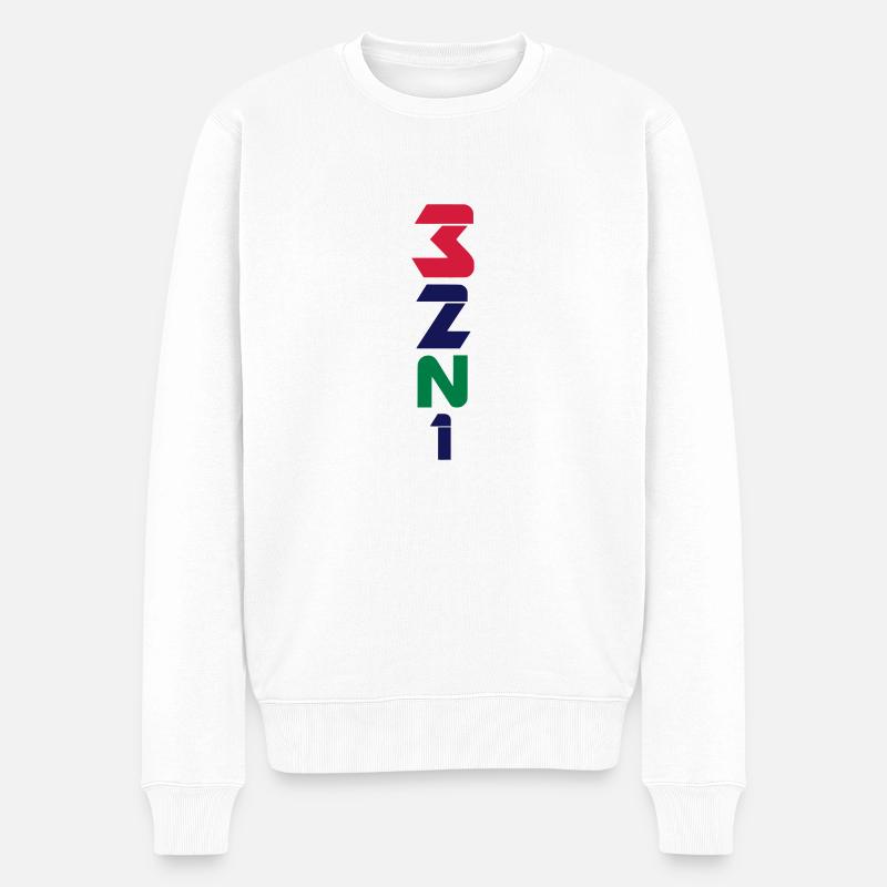 3 Gänge Gears 3 colors V-Form - Männer Premium Bio Pullover - Weiß