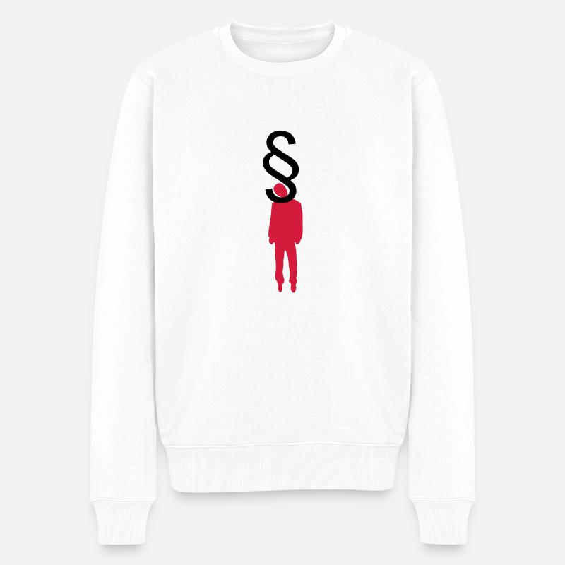 Suspendre avocat Couleur - Pull Premium bio Homme - blanc