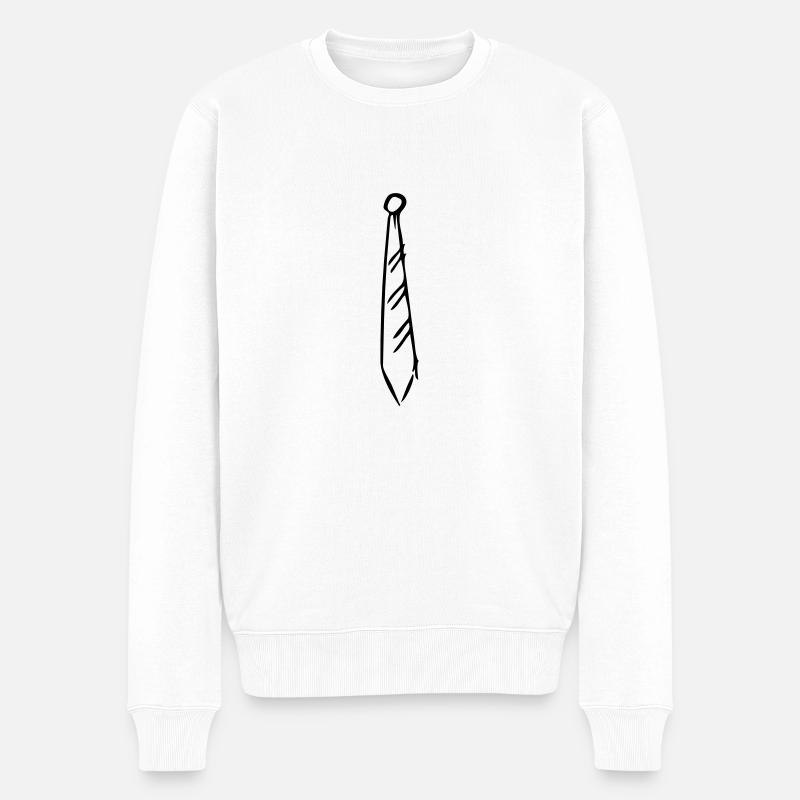Krawatte - Männer Premium Bio Pullover - Weiß