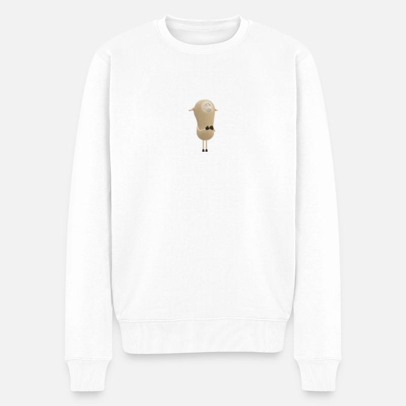 Lamm - Männer Premium Bio Pullover - Weiß