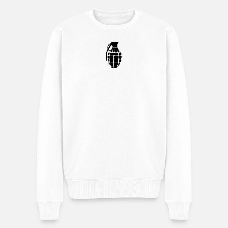 Grenade grenade - Pull Premium bio Homme - blanc