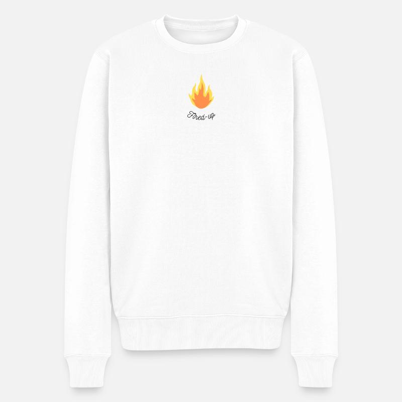 Fired-up - Pull Premium bio Homme - blanc