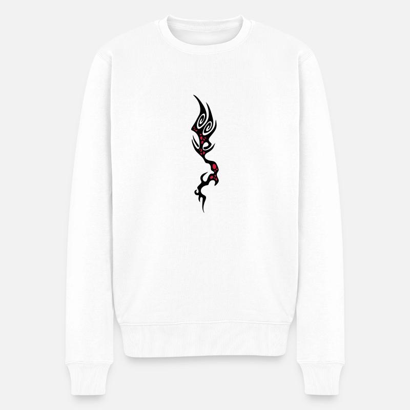 koralle - Männer Premium Bio Pullover - Weiß